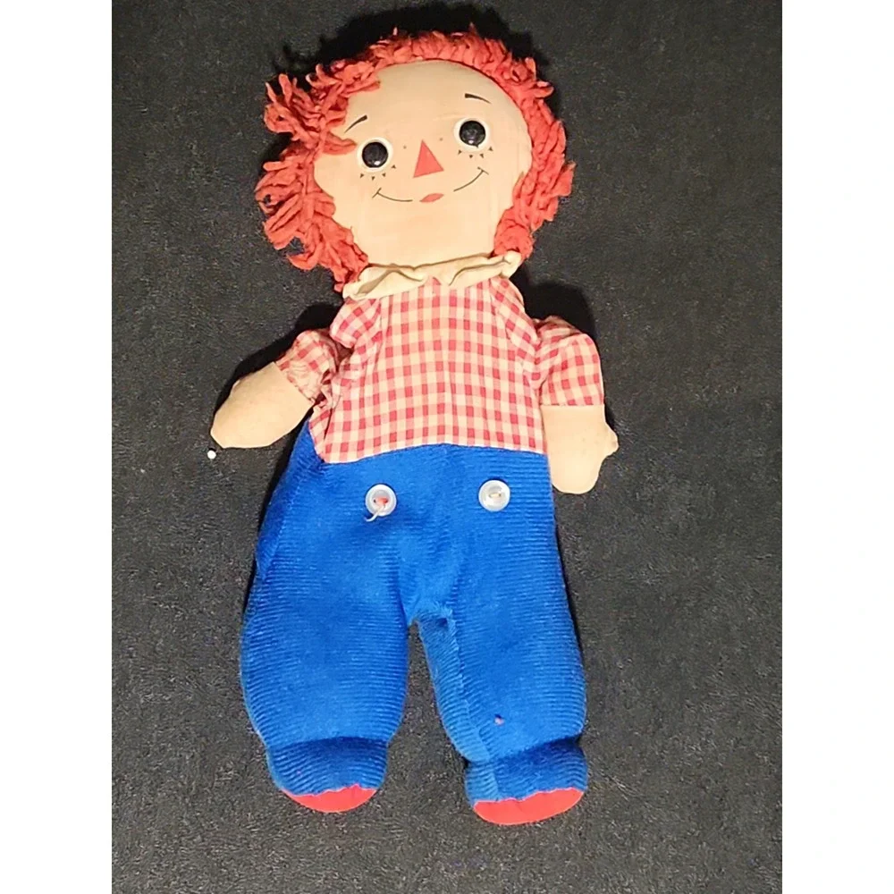 Vintage Knickerbocker Raggedy Andy Doll Original Outfit Stuffed Plush Toy